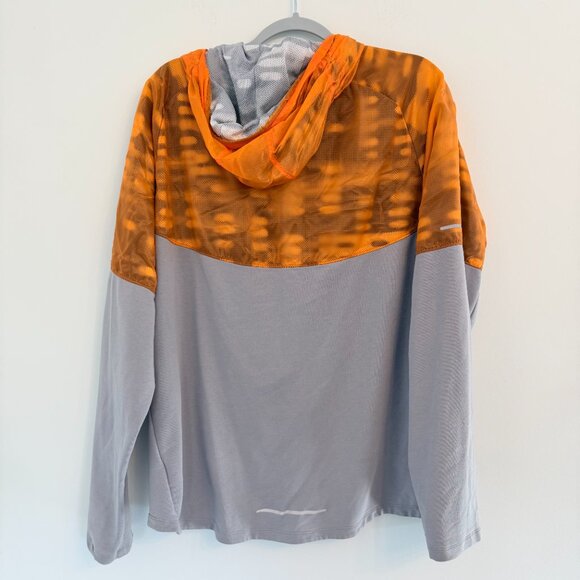 ⚡ Nike Running Dri-FIT Full-Zip Hooded Jacket – Gray & Orange – Size XL - Picture 6 of 6